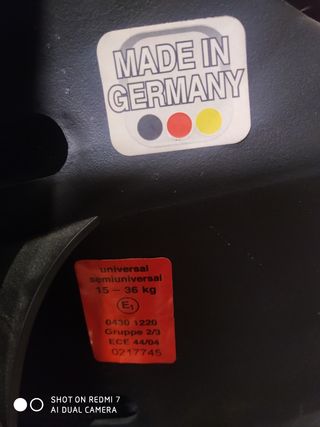 Silla coche Recaro. 