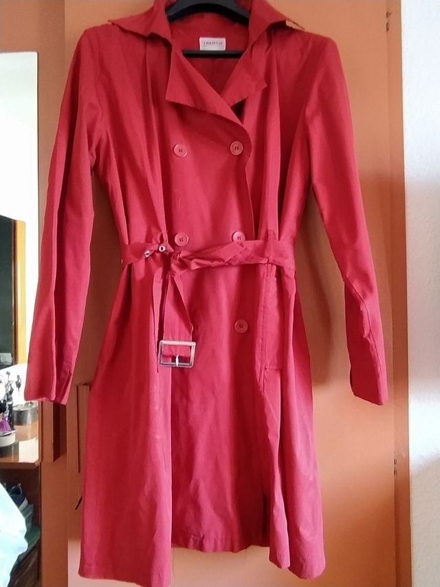 gabardina rojo/granate