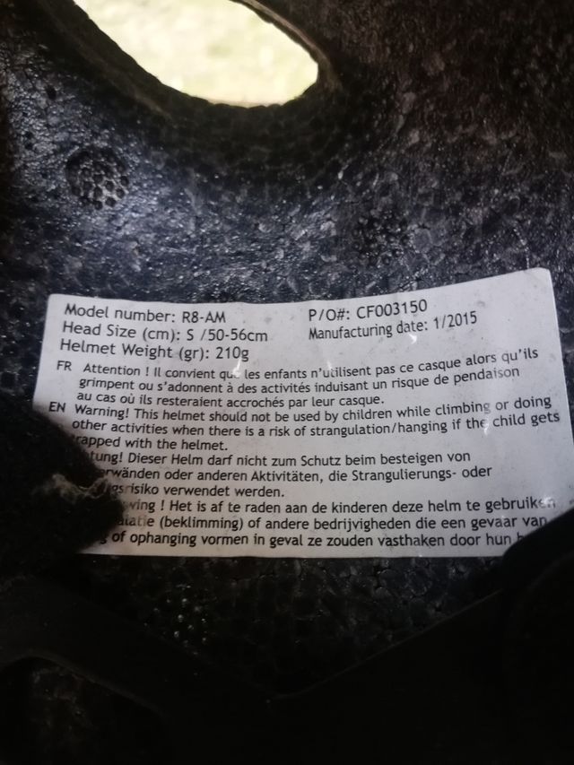 Vendo casco talla S: 50-56cm