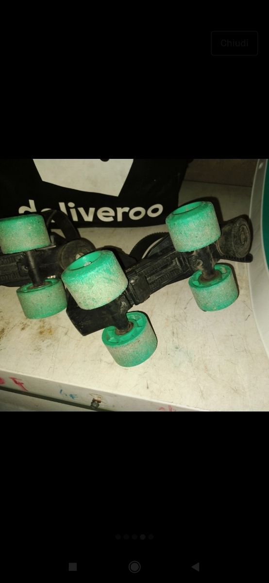 Pattini 4 ruote vintage bambini da 20 cm a 26 cm