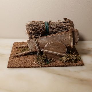 Carro leña Nuevo Diorama Nacimiento Artesanía 
