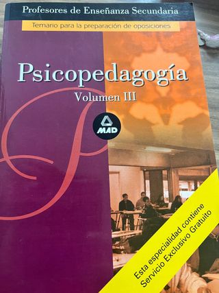 Temario Oposiciones Secundaria Psicopedagogia