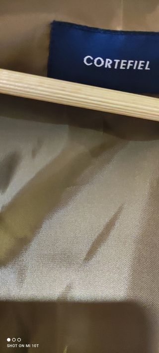 preciosa chaqueta de ante, beige, nueva talla L