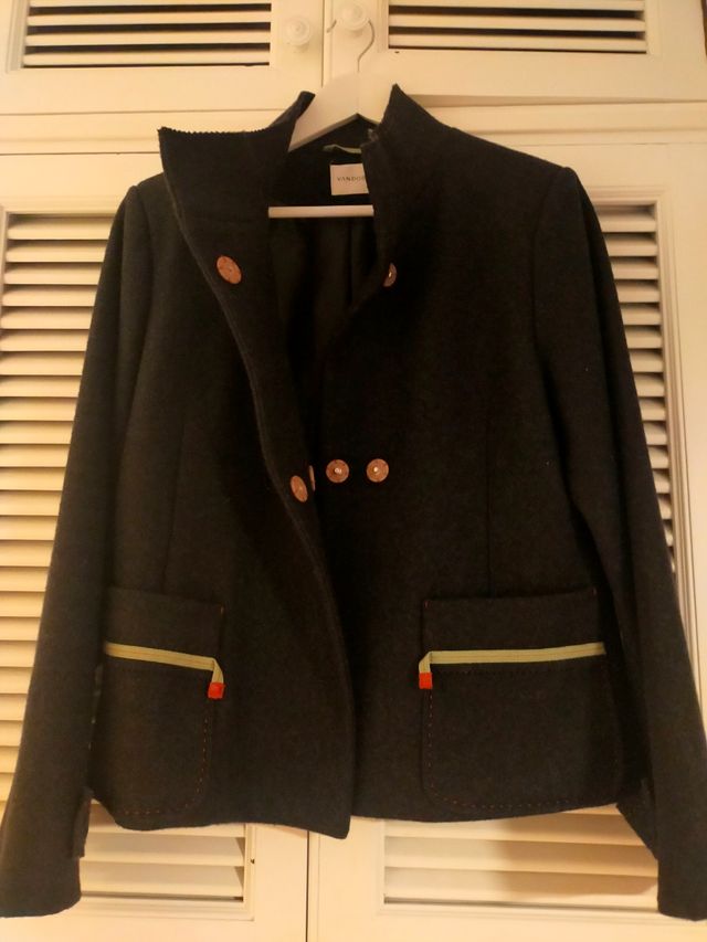 Chaqueta de paño gris marengo