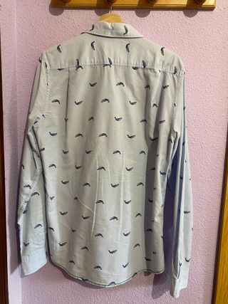 Camisa SPRINGFIELD color azul claro con estampado 