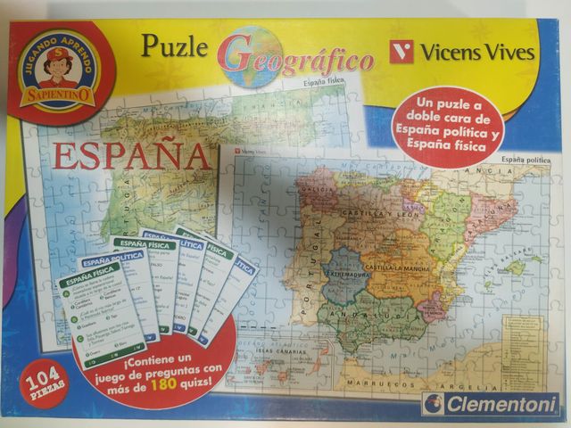 PUZLE GEOGRÁFICO ESPAÑA DE VICENS VIVES