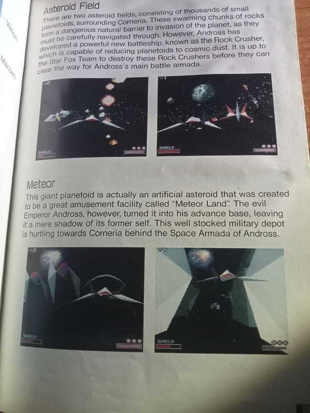 Manual original Starwing de SNES