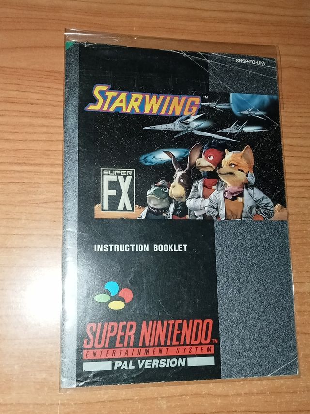 Manual original Starwing de SNES