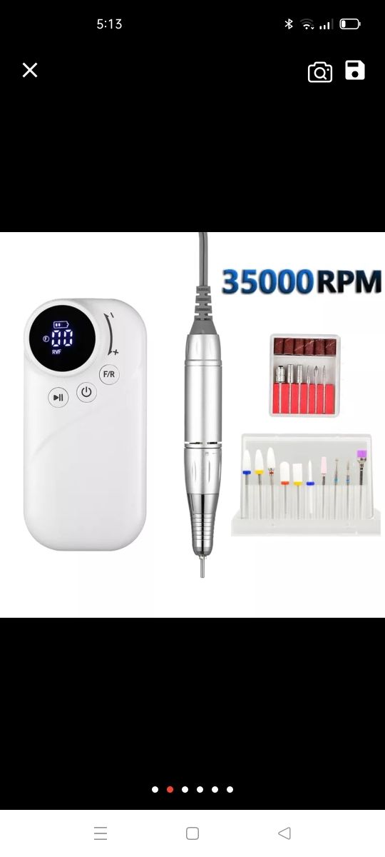 Pulidora de uñas nueva 