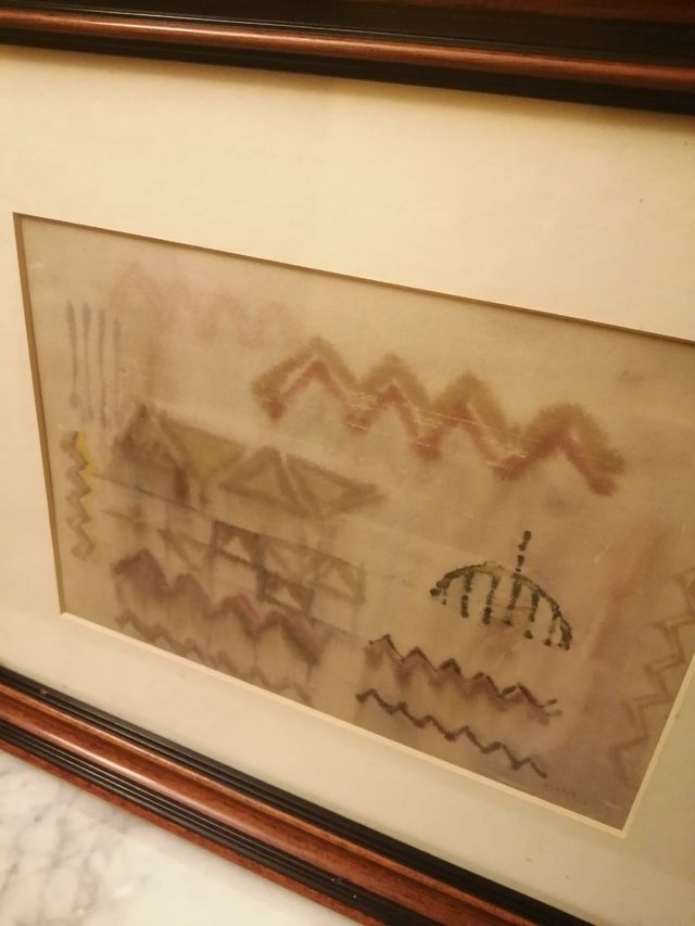 CUADRO CON LITOGRAFIA ENMARCADO