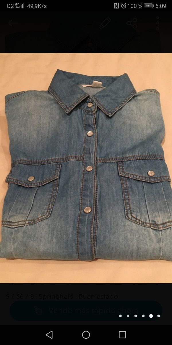 Camisa vaquera chica talla 36