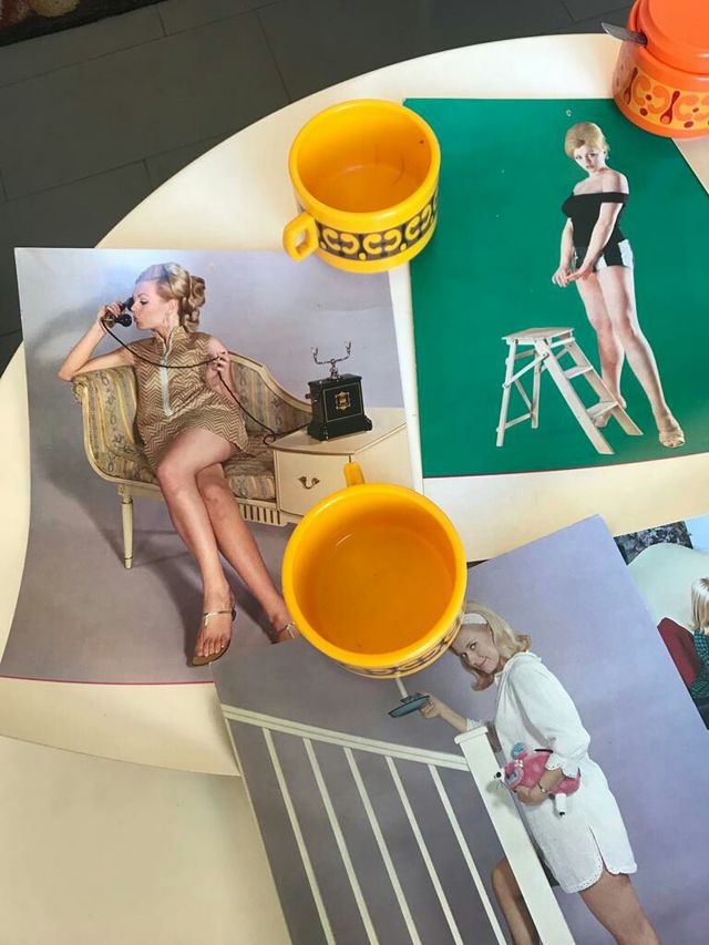 6x laminas publicidad 60s vintage