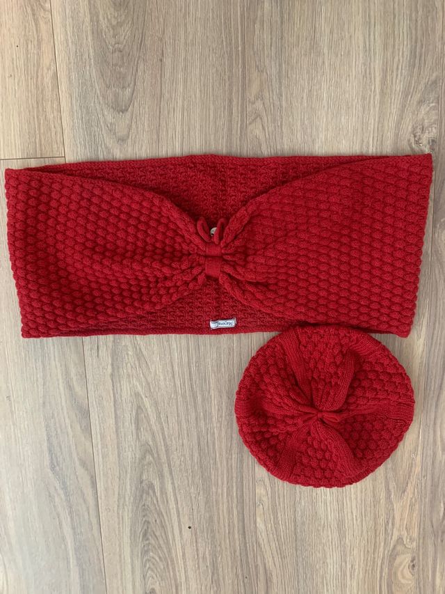Dos juegos de bufanda y gorro/boina niña 8-12 años