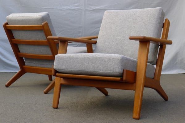 GETAMA GE290 Replica Teak lounge chairs Set of 2