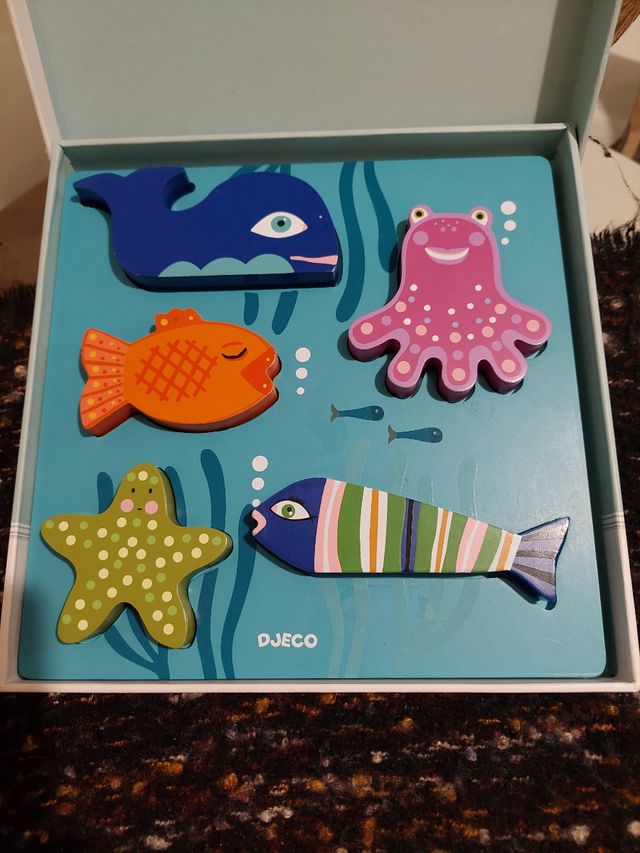 PUZZLE MADERA ANIMALES MARINOS