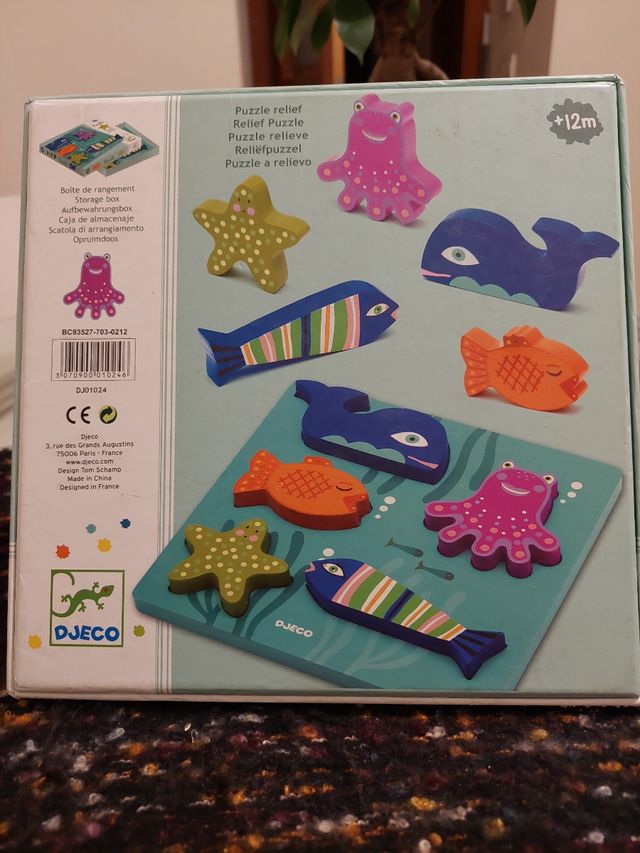PUZZLE MADERA ANIMALES MARINOS