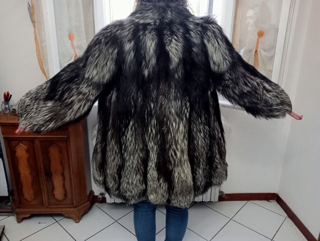 pelliccia volpe argentata