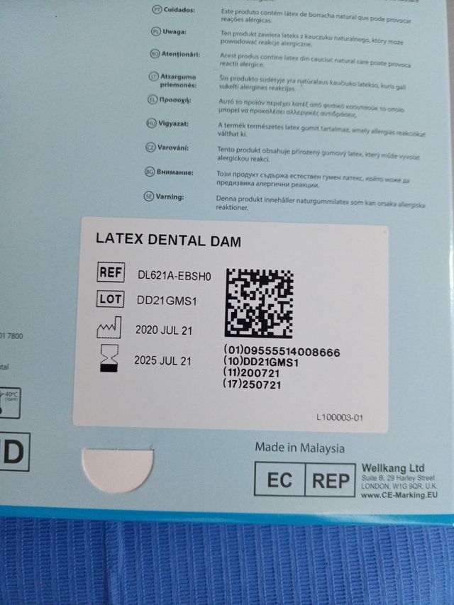 Instrumental y diques de goma