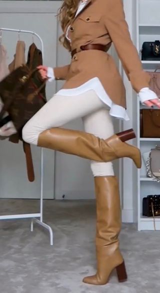 Botas altas de piel
