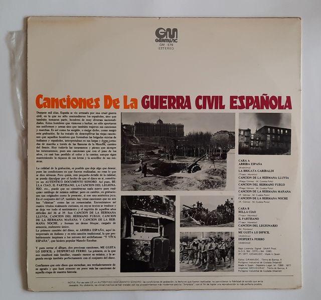 Lote 3 vinilos Guerra Civil Española
