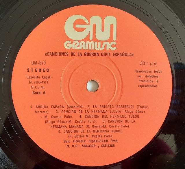 Lote 3 vinilos Guerra Civil Española