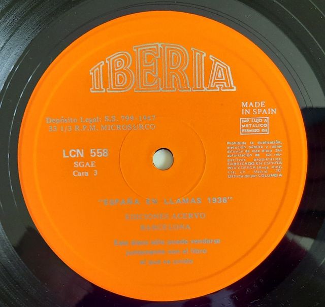 Lote 3 vinilos Guerra Civil Española