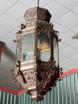 Farol grande de cobre y bronce(pieza unica)