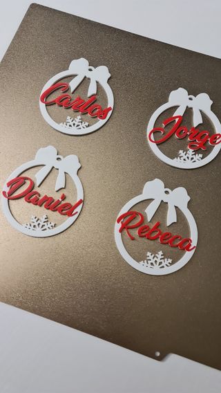 Bolas de Navidad 3D Personalizadas con nombre
