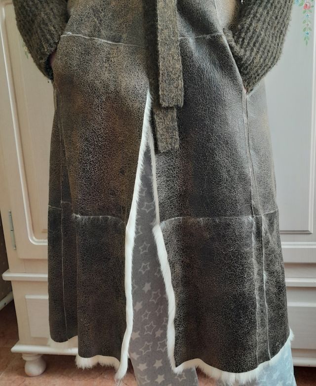 Chaqueta larga piel conejo
