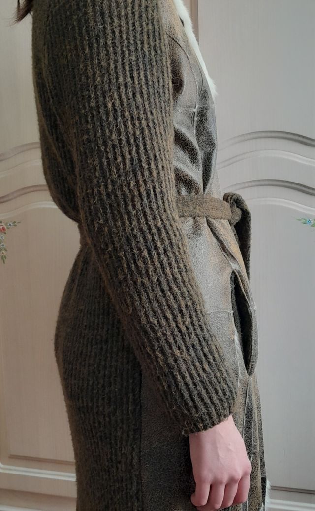 Chaqueta larga piel conejo