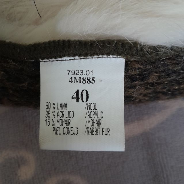 Chaqueta larga piel conejo