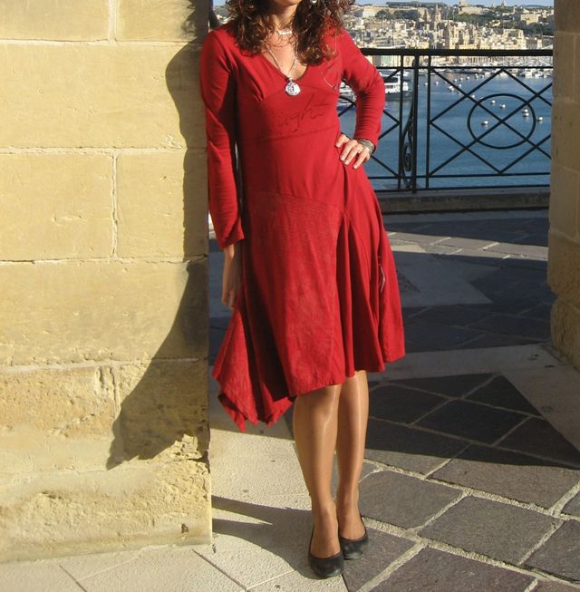 vestido rojo deSigual