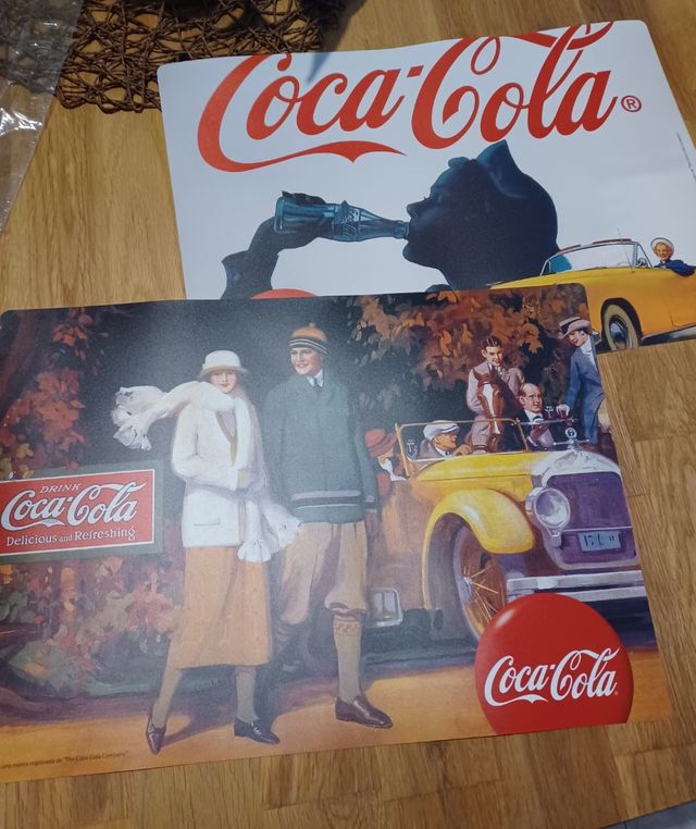 2 Salvamanteles de Coca-Cola