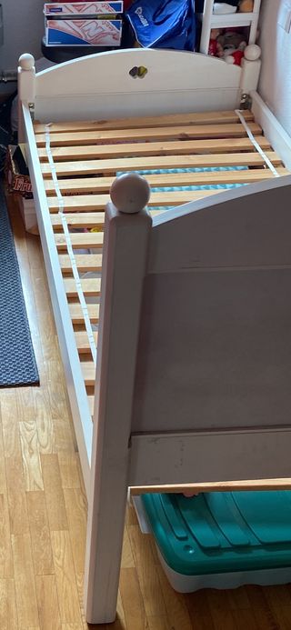 Cama maciza con cama supletoria nido blanca y mora