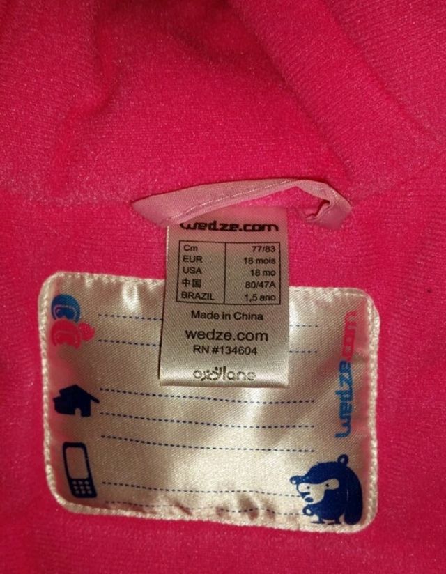 CAZADORA NIEVE NIÑA BEBE DECATHLON