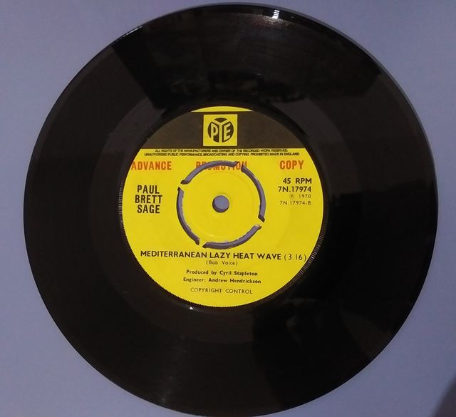PAUL BRETT SAGE 3D MONA LIZA 7" SINGLE 1970 PSYCH