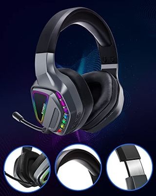 MIPOWCAT R18 Kabelloses Gaming Headset,2.4GHz Dopp