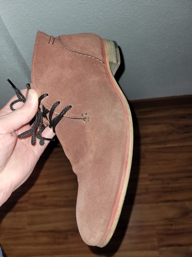Zapatos de ante ZARA TEX semi granate