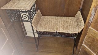muebles mimbre y hierro