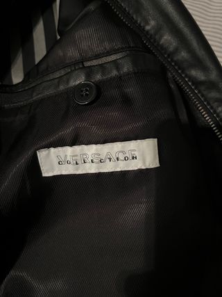 chaqueta de cuero versace 