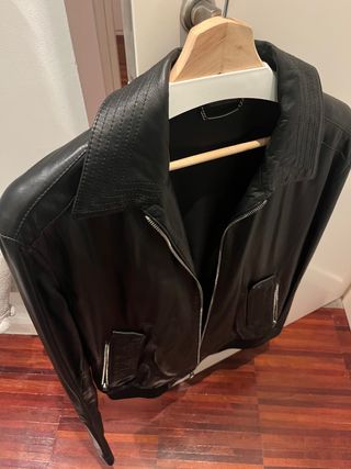 chaqueta de cuero versace 