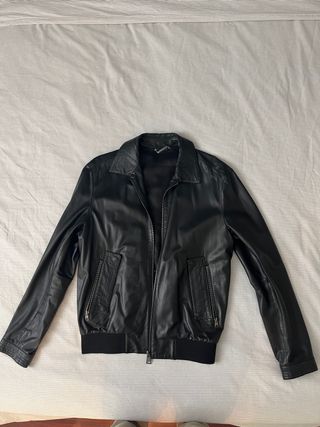 chaqueta de cuero versace 