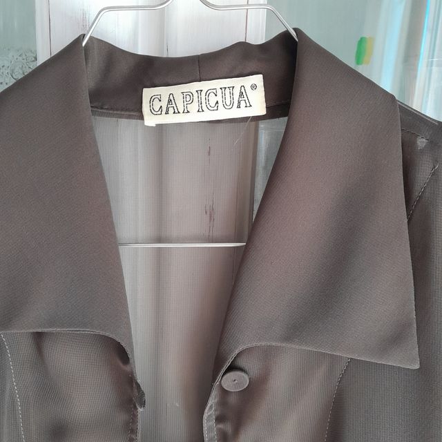 Vestido gasa marrón