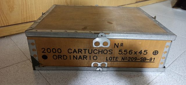 Caja madera militar 2000 cartuchos