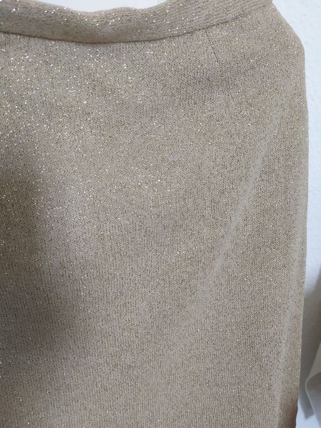 falda brillo dorado 38.6 euros!