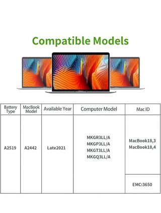 Batería compatible MacBook Pro 14" A2519