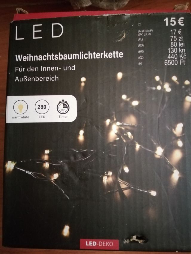 Luces para árbol de Navidad 280 Led. Nueva