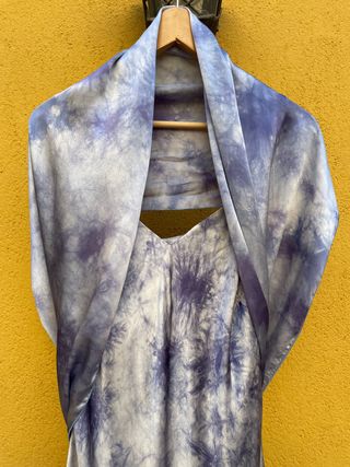 Vestido de seda de fiesta. Talla 42.