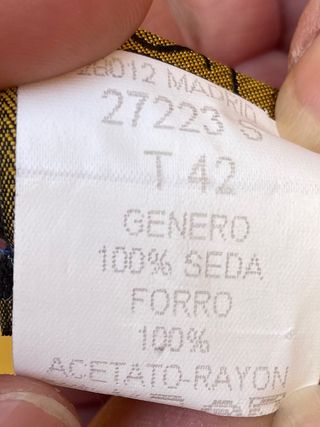 Vestido de seda de fiesta. Talla 42.