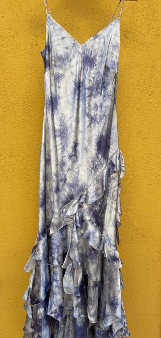 Vestido de seda de fiesta. Talla 42.